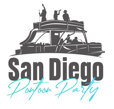 People on a boat with 'San Diego' and 'Rooftop Party' text.